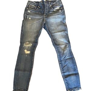 Good American Distressed Blue Women's Jeans (good legs crop)